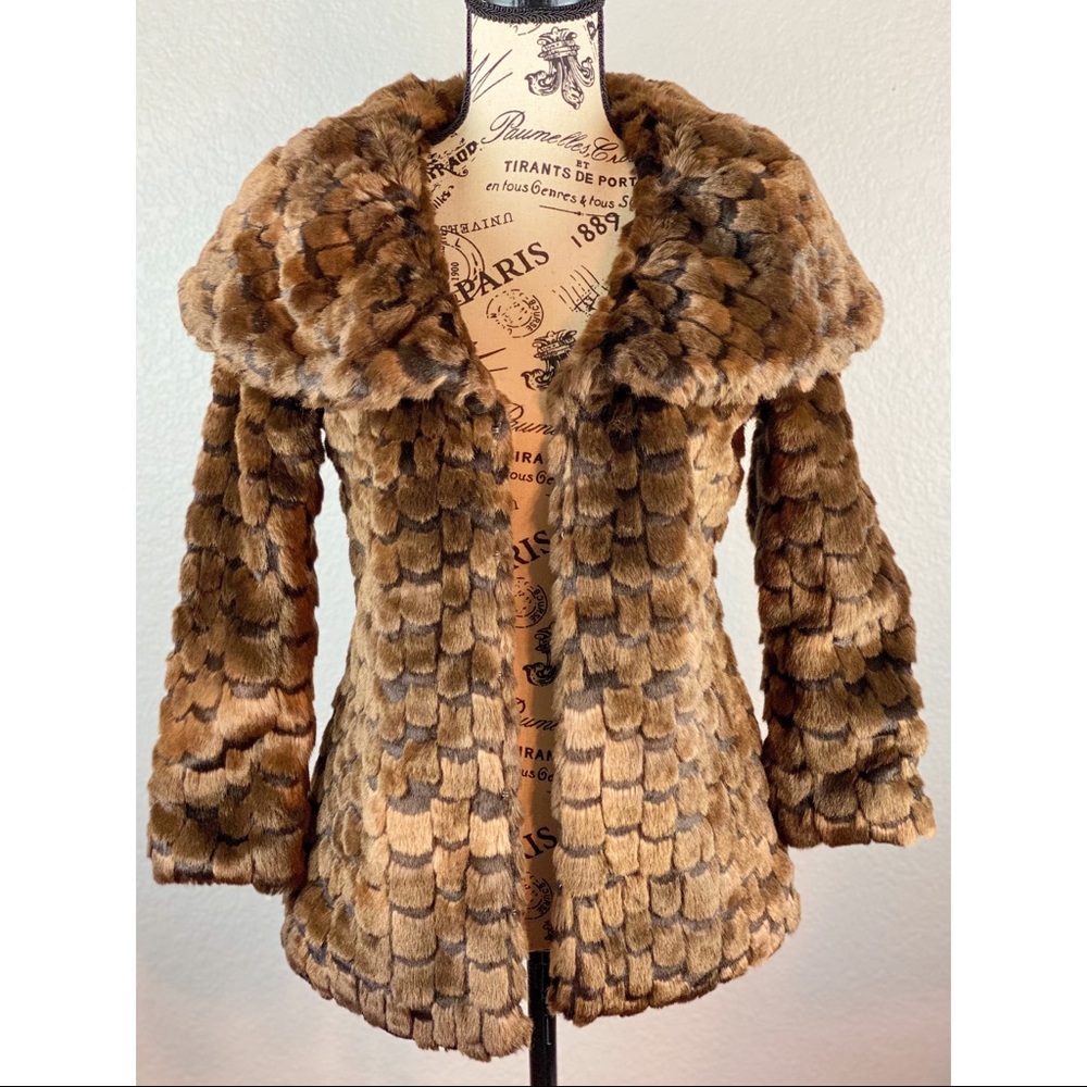 Guess Leopard Print Fuex Fur Jacket